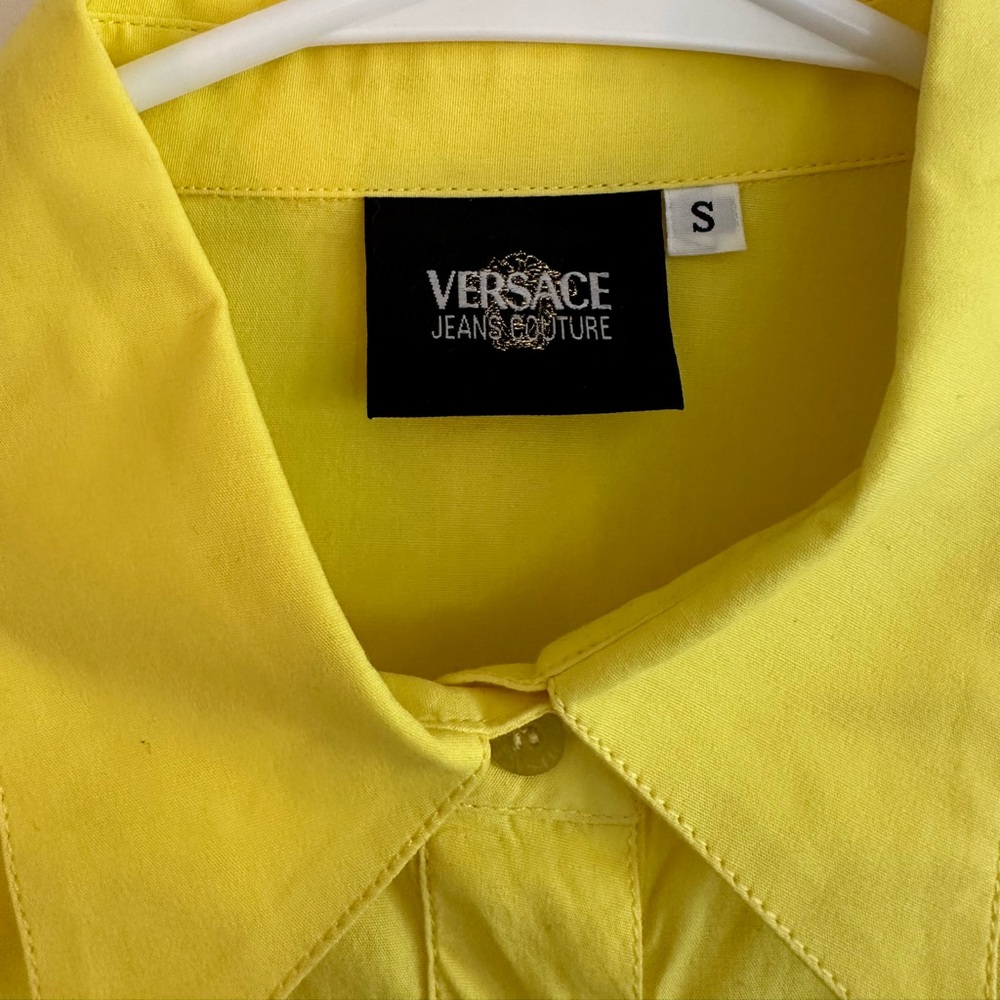 Versace Yellow Button Down Shirt - image 3